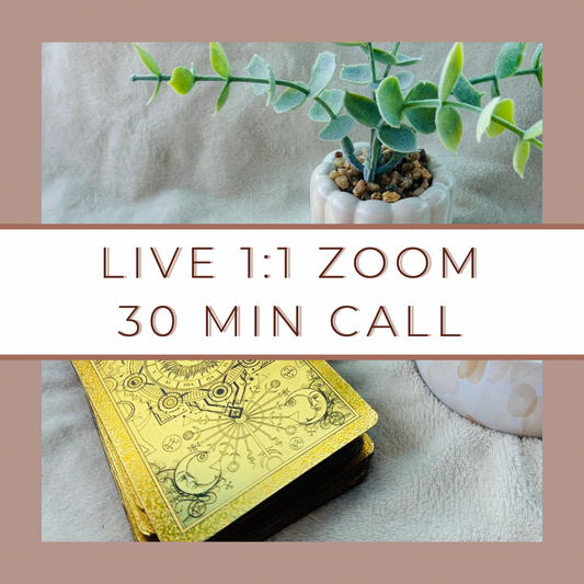 🌟LIVE 1:1 Tarot Reading via Zoom (30 min)